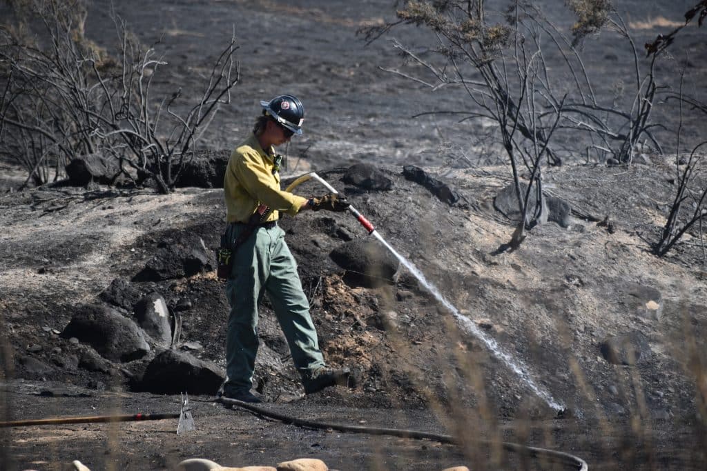 Firefighters mopping up small fire in Battlement Mesa